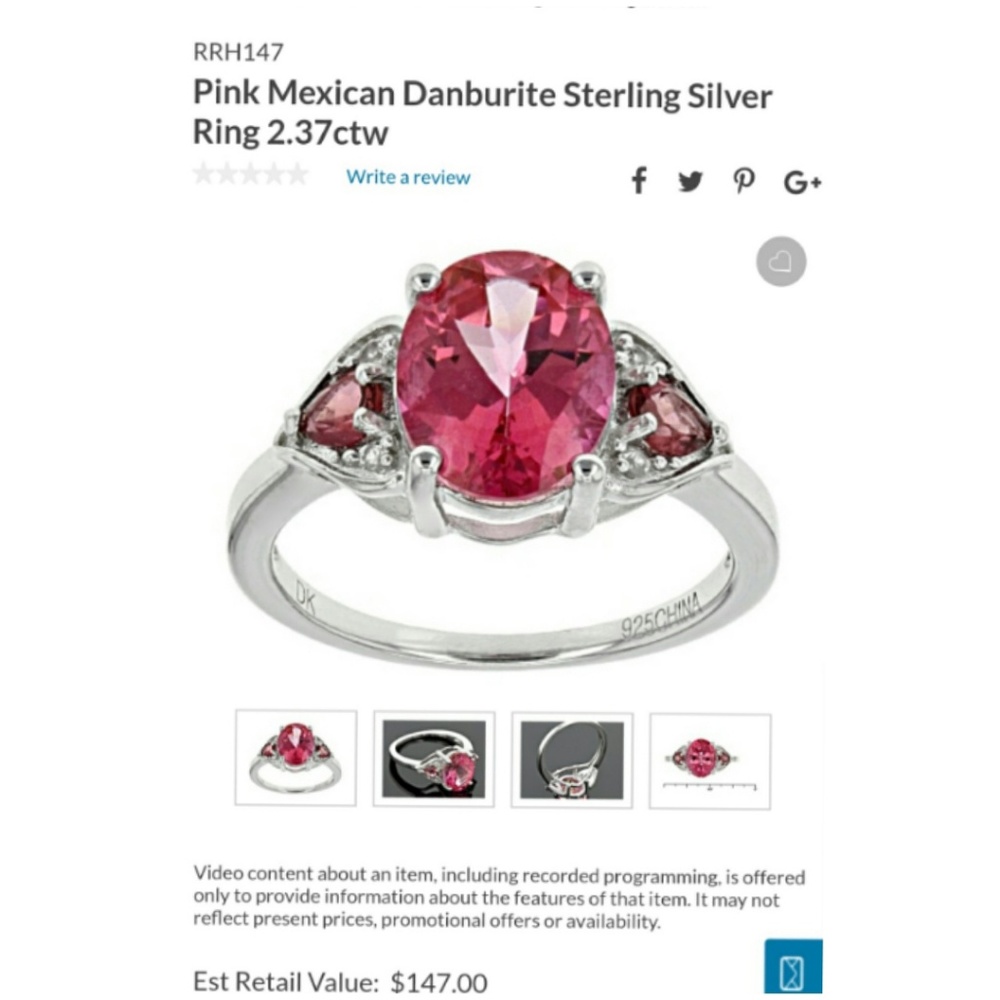 Genuine Mexican danbrite ring - Picture 2 of 7